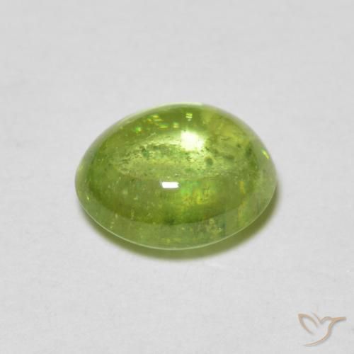 Sphene Gemstone in 6.6 x 5.7 mm Size for Sale, Sphene Stone in Light Lively Green Color