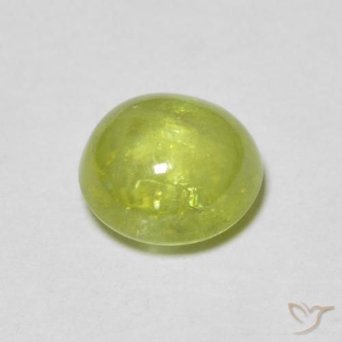 Sphene Gemstone in 6 x 6 mm (calibrated) Size for Sale, Sphene Stone in Olive Green Color