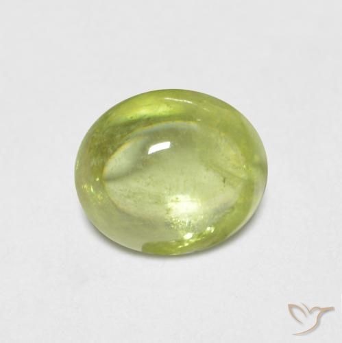 0.85 ct Yellow Sphene, 6 x 5.1 mm Oval Cut From Sri Lanka, Photo A