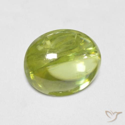 1.34 ct Yellow Sphene Stone, Natural Sphene in Oval Cabochon Shape for Sale