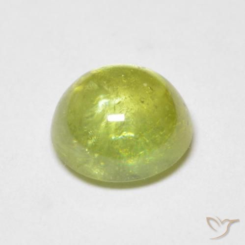 Sphene Gemstone in 6.6 x 6.1 mm Size for Sale, Sphene Stone in Light Yellow Color