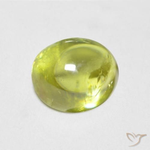 1.09 ct Yellow Sphene Stone, Natural Sphene in Oval Cabochon Shape for Sale