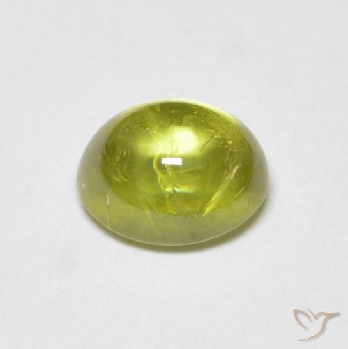 Sphene Gemstone in 6.3 x 5.2 mm Size for Sale, Sphene Stone in Medium Yellow Color