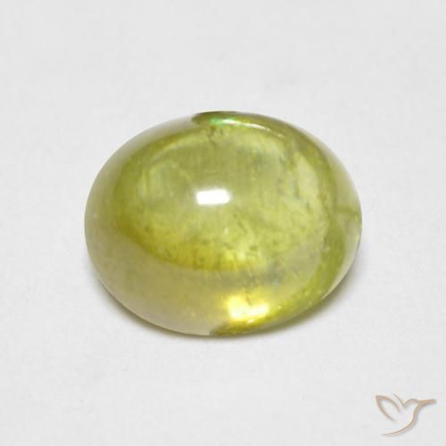 1.3 ct Yellow Sphene, 6.5 x 5.3 mm Oval Cut From Sri Lanka, Photo A