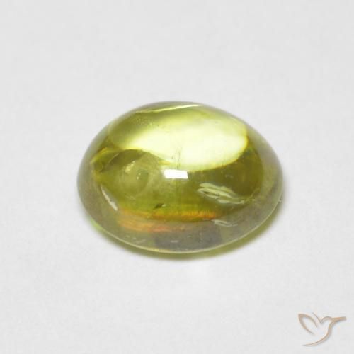 Sphene Gemstone in 6.5 x 5.5 mm Size for Sale, Sphene Stone in Lemon Yellow Color