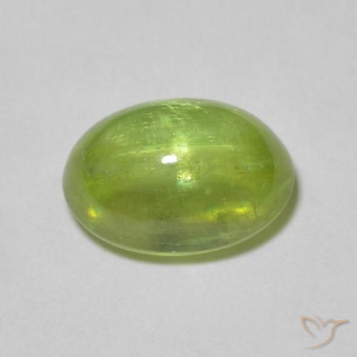 Sphene Gemstone in 7.4 x 5.7 mm Size for Sale, Sphene Stone in Bright Green Color