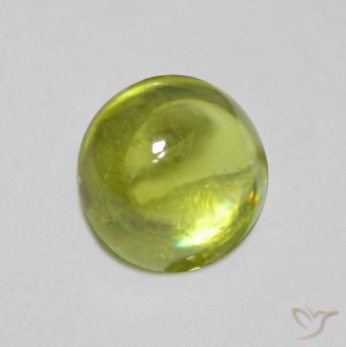 1.22 ct Green Sphene Stone, Natural Sphene in Round Cabochon Shape for Sale