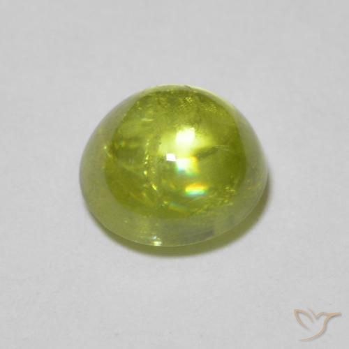 Sphene Gemstone in 6 mm (calibrated) Size for Sale, Sphene Stone in Olive Green Color