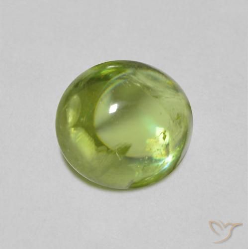 1.15 ct Green Sphene Stone, Natural Sphene in Oval Cabochon Shape for Sale