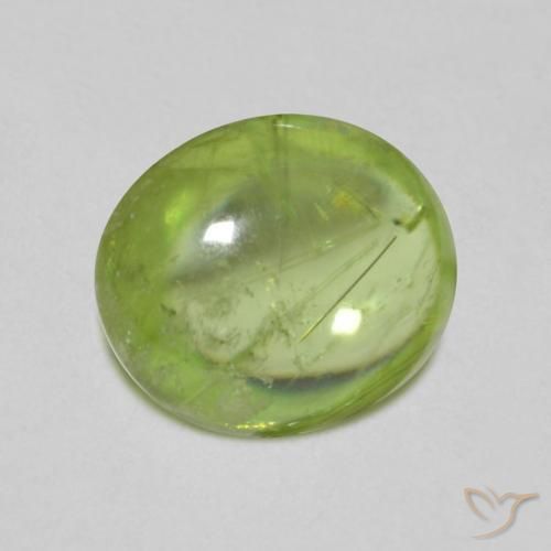 1.34ct Natural Light Lively Green Sphene, Oval, Transparent