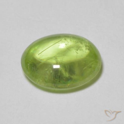 Sphene Gemstone in 7.3 x 6.3 mm Size for Sale, Sphene Stone in Light Lively Green Color