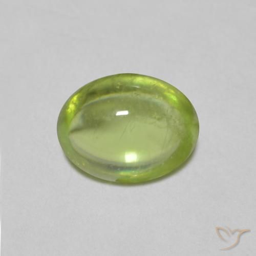0.69 ct Green Sphene, 6 x 4.6 mm Oval Cut From Sri Lanka, Photo A