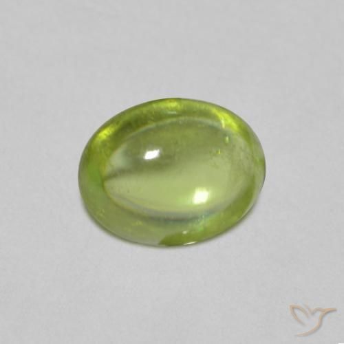 0.69 ct Green Sphene Stone, Natural Sphene in Oval Cabochon Shape for Sale
