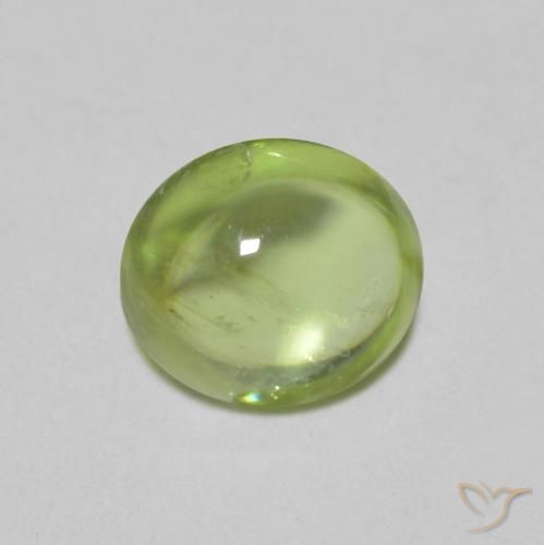 0.90ct Natural Light Lively Green Sphene, Oval, Transparent