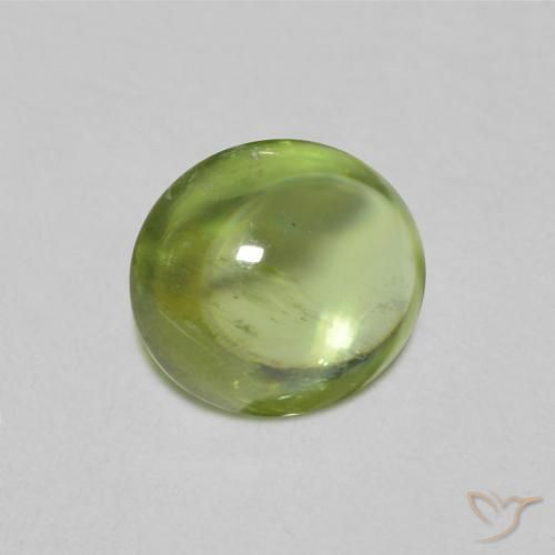 0.90 ct Green Sphene Stone, Natural Sphene in Oval Cabochon Shape for Sale