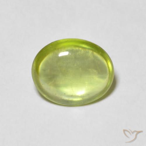 1.25ct Natural Bright Green Sphene, Oval, Transparent