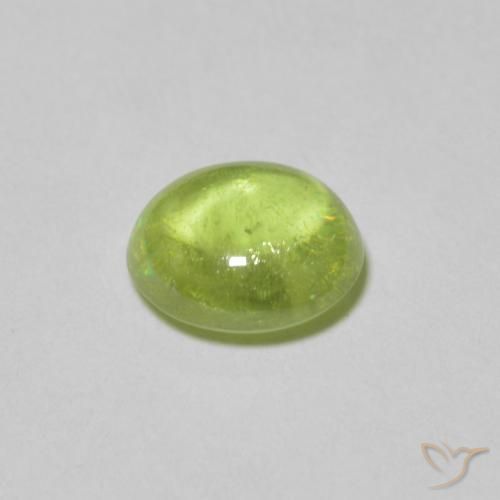 Sphene Gemstone in 6.5 x 5.7 mm Size for Sale, Sphene Stone in Light Lively Green Color