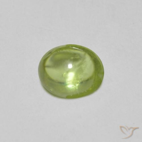 0.87ct Natural Medium Green Sphene, Oval, Transparent