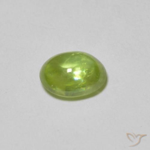 Sphene Gemstone in 6.1 x 5 mm Size for Sale, Sphene Stone in Medium Green Color