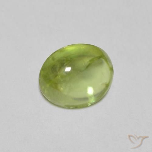 1.16 ct Green Sphene Stone, Natural Sphene in Oval Cabochon Shape for Sale