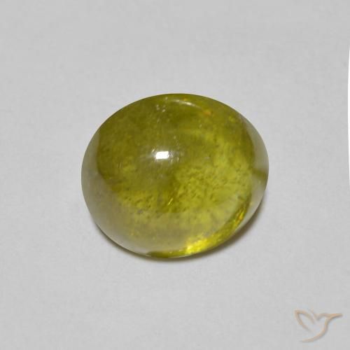1.54ct Natural Warm Green Sphene, Oval, Translucent