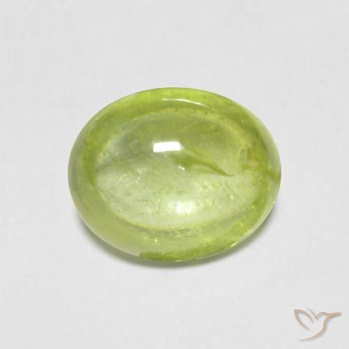 1.56ct Natural Bright Green Sphene, Oval, Transparent