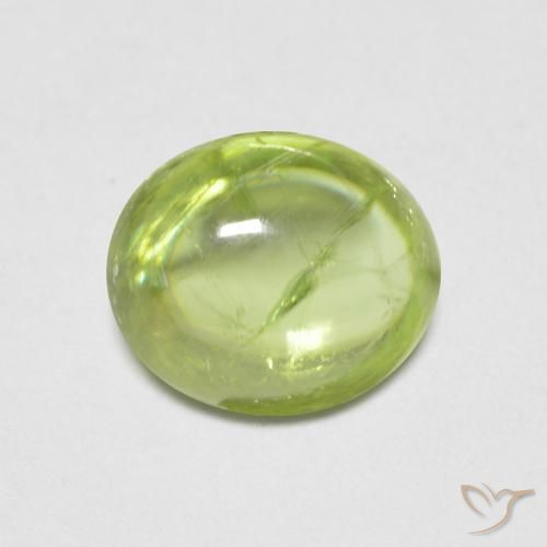 1.68 ct Green Sphene Stone, Natural Sphene in Oval Cabochon Shape for Sale