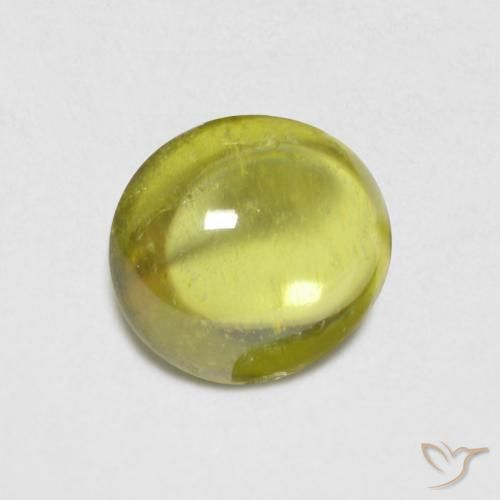 0.82 ct Yellow Sphene Stone, Natural Sphene in Oval Cabochon Shape for Sale