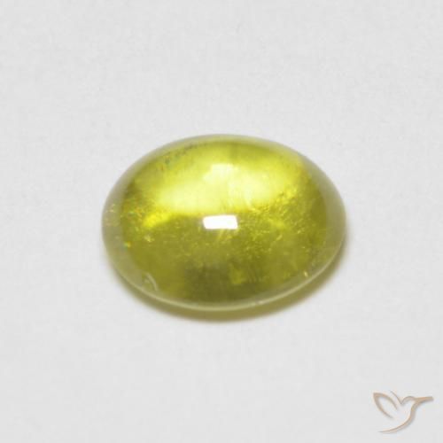Sphene Gemstone in 6 x 5.3 mm Size for Sale, Sphene Stone in Lemon Yellow Color