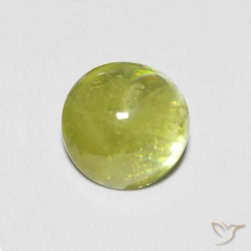 2.59 ct Yellow Sphene Stone, Natural Sphene in Oval Cabochon Shape for Sale