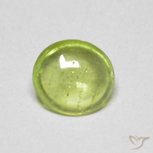 0.83 ct Green Sphene Stone, Natural Sphene in Oval Cabochon Shape for Sale