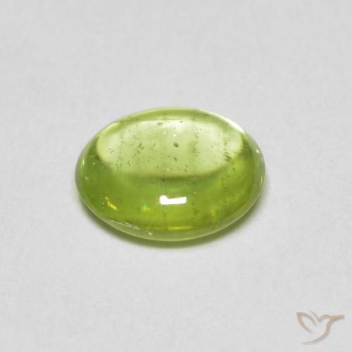 Sphene Gemstone in 6.4 x 5.9 mm Size for Sale, Sphene Stone in Lime Green Color