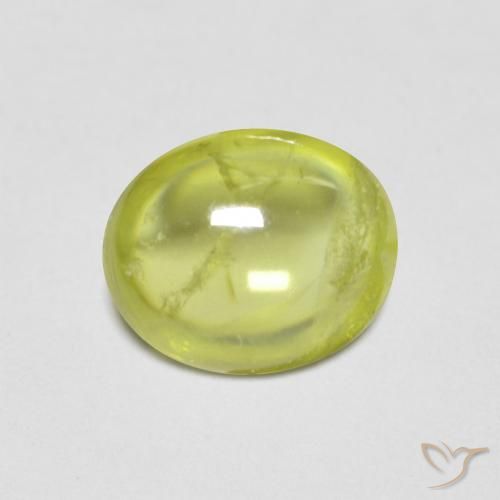 2.76 ct Yellow Sphene Stone, Natural Sphene in Oval Cabochon Shape for Sale