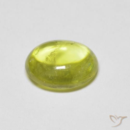 Sphene Gemstone in 9.5 x 7.9 mm Size for Sale, Sphene Stone in Medium Yellow Color