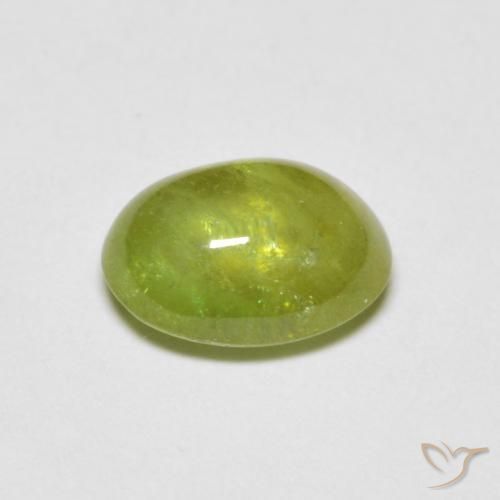 Sphene Gemstone in 7.5 x 5.7 mm Size for Sale, Sphene Stone in Bright Green Color