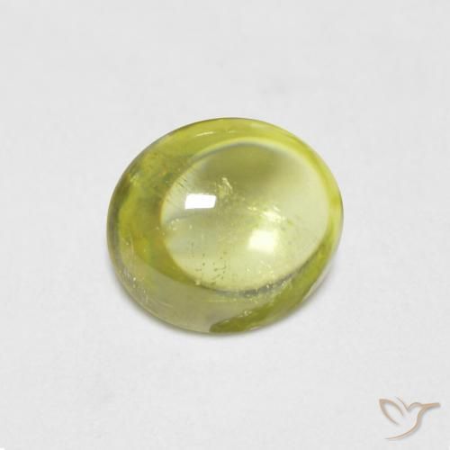 0.75 ct Green Sphene Stone, Natural Sphene in Oval Cabochon Shape for Sale