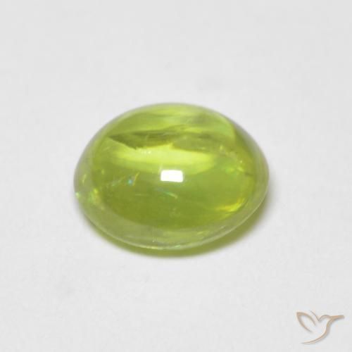 Sphene Gemstone in 6.8 x 5.9 mm Size for Sale, Sphene Stone in Bright Green Color