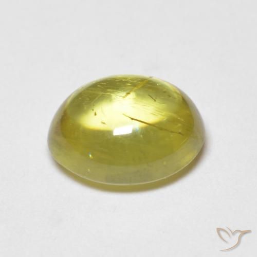 Sphene Gemstone in 7.7 x 6.1 mm Size for Sale, Sphene Stone in Medium Yellow Color