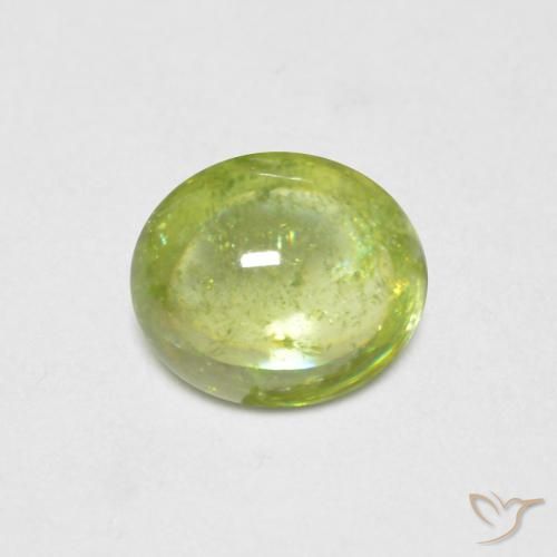 0.70ct Natural Bright Green Sphene, Oval, Transparent