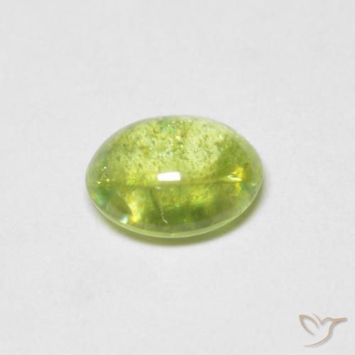 Sphene Gemstone in 5.7 x 4.9 mm Size for Sale, Sphene Stone in Bright Green Color