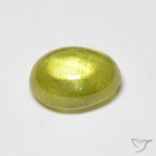 Sphene Gemstone in 9 x 7 mm (calibrated) Size for Sale, Sphene Stone in Lemon Yellow Color