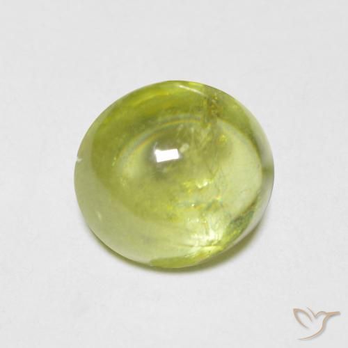 1.58ct Natural Olive Green Sphene, Oval, Transparent