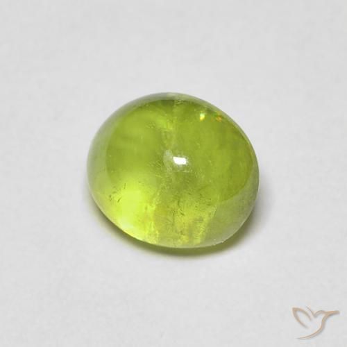 1.09 ct Green Sphene Stone, Natural Sphene in Oval Cabochon Shape for Sale