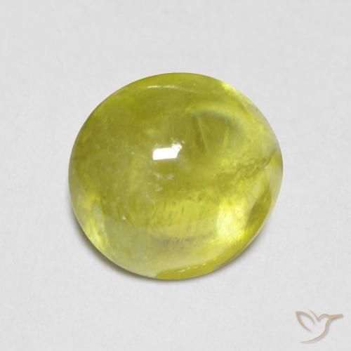 1.83 ct Green Sphene Stone, Natural Sphene in Oval Cabochon Shape for Sale