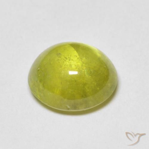 Sphene Gemstone in 7.3 x 6.6 mm Size for Sale, Sphene Stone in Light Green Color