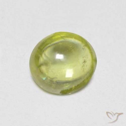 0.97 ct Green Sphene Stone, Natural Sphene in Oval Cabochon Shape for Sale