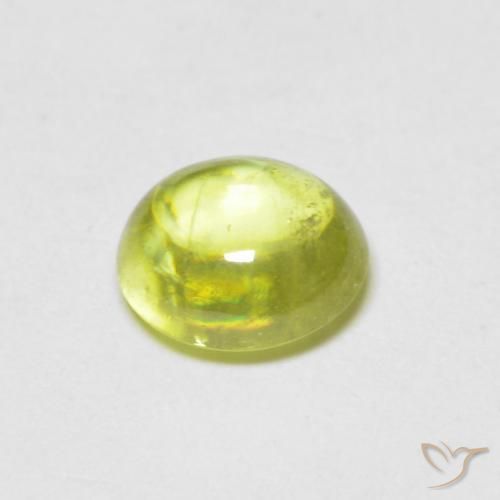 Sphene Gemstone in 6 x 5.4 mm Size for Sale, Sphene Stone in Yellowish Green Color