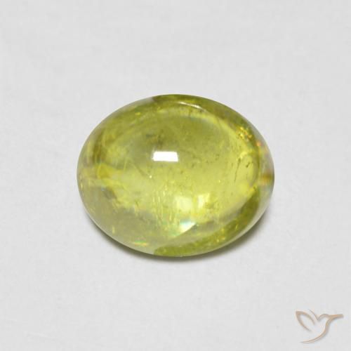 0.98ct Natural Warm Earthy Green Sphene, Oval, Transparent