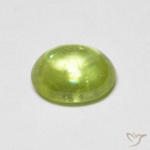 Sphene Gemstone in 6.7 x 5.3 mm Size for Sale, Sphene Stone in Bright Green Color