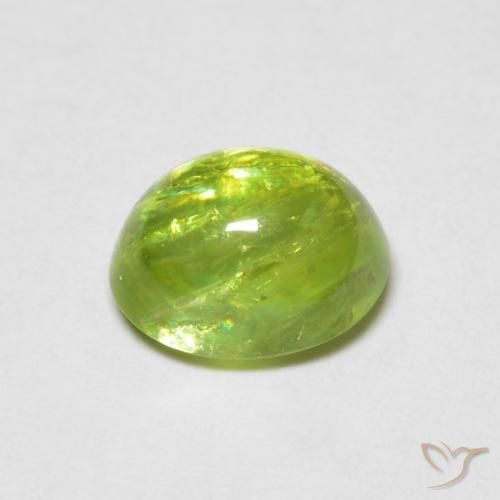 Sphene Gemstone in 6.6 x 5.2 mm Size for Sale, Sphene Stone in Medium Green Color